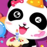 Festa de aniversário feliz com o bebê panda